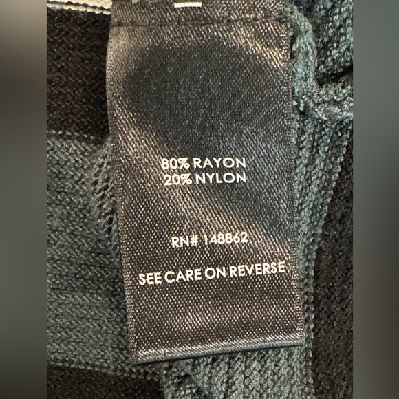 Torrid Ribbed Midi Sweater Dress in Black Green. White Stripes Size 3X - Picture 6 of 8